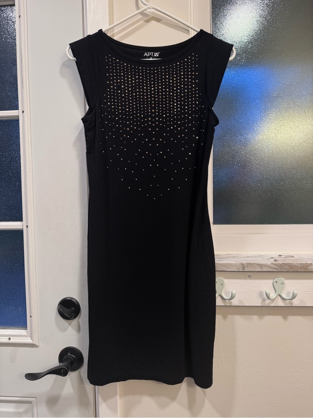Apt. 9 Black Studded Cap-Sleeve Sheath Dress